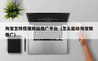 漳浦淘宝怎样搭建网站推广平台（怎么能给淘宝做推广）